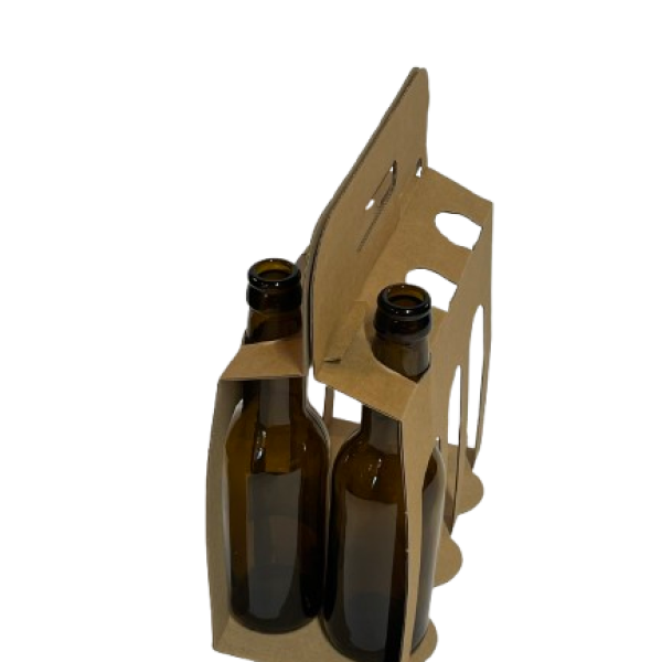 pack ouvert en carton ondulé pour six bières de 33cl longneck
