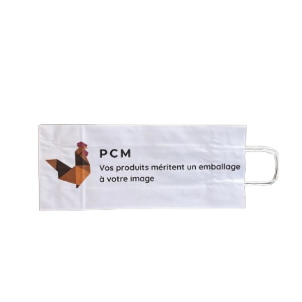 Sachet kraft blanc personnalisé
