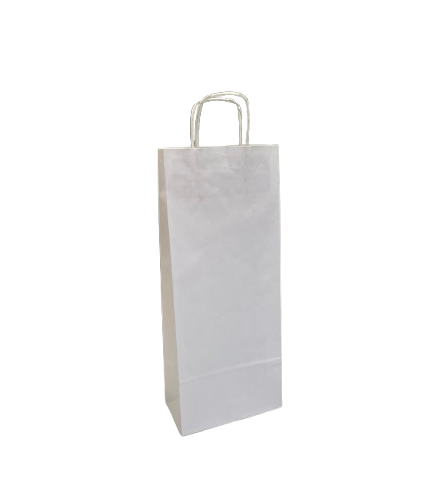 sac kraft une bouteille couleur blanche