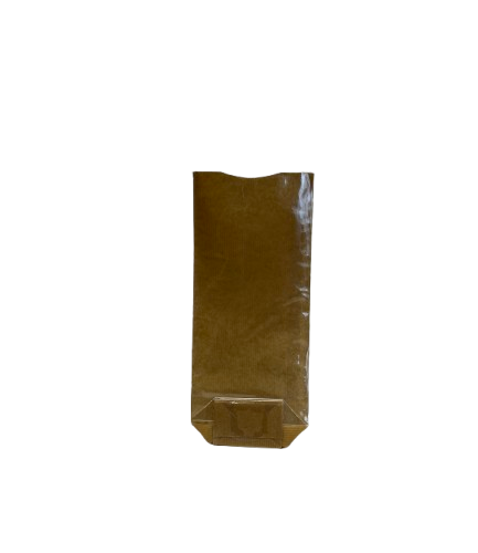 sachet transparent avec un fond kraft