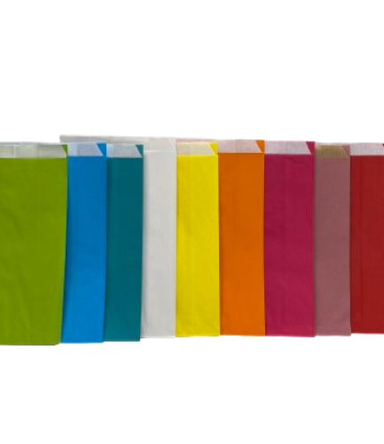 sachets kraft et couleurs avec différents formats